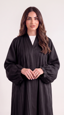 The Ghusoon Pleated Front Balloon Sleeve Abaya