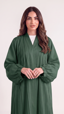 The Ghusoon Pleated Front Balloon Sleeve Abaya