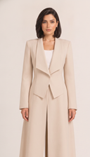 The Sajida Tailored Drape Collar Open Abaya