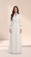 The Fariah Sheer Trim Abaya with Sheer Cuff Detail