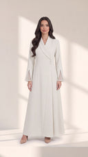 The Wajida Shawl Collar Abaya with Buttoned Waist