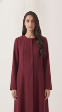 The Ismat Minimal Panel Detail Abaya
