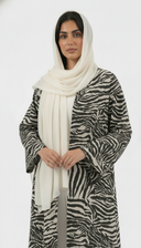 The Summaya Zebra Print Open Abaya