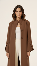The Aabidah Structured Sleeve Open Abaya
