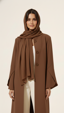 The Aabidah Structured Sleeve Open Abaya