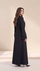 The Mashia Tailored Shawl Collar Abaya with Layered Sleeves