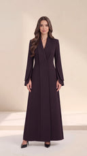 The Mashia Tailored Shawl Collar Abaya with Layered Sleeves