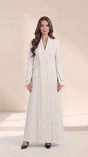 The Mashia Tailored Shawl Collar Abaya with Layered Sleeves