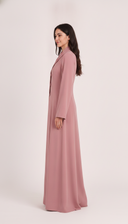 The Khansa Shawl Collar Button Front Abaya