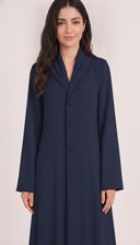 The Khansa Shawl Collar Button Front Abaya