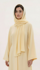 The Duaa Elegant Abaya with Contrast Button Detail