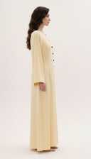 The Duaa Elegant Abaya with Contrast Button Detail