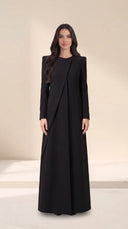 The Afroz Asymmetric Panel Tailored Abaya