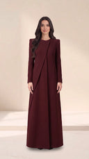 The Afroz Asymmetric Panel Tailored Abaya
