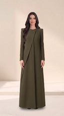 The Afroz Asymmetric Panel Tailored Abaya