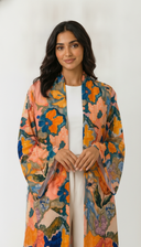 The Sana Floral Open Front Abaya