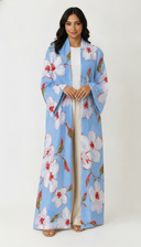 The Azzah Floral Print Open-Front Abaya