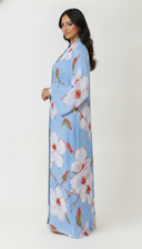 The Azzah Floral Print Open-Front Abaya