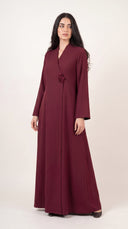 The Heba Floral Button Detail Abaya