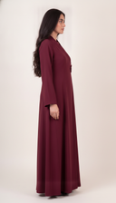 The Heba Floral Button Detail Abaya