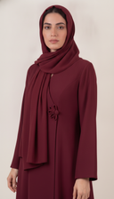 The Heba Floral Button Detail Abaya