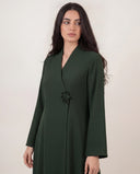 The Heba Floral Button Detail Abaya