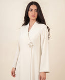 The Heba Floral Button Detail Abaya