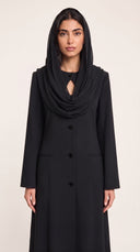 The Habiba Keyhole Neck Button Front Abaya