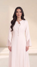 The Dima Tailored Abaya with Sheer Split Cuffs
