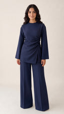 The Rabab Ruched Wrap Detail Co-Ord Set