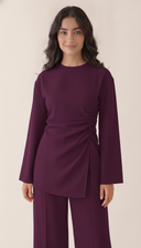 The Rabab Ruched Wrap Detail Co-Ord Set