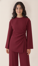 The Rabab Ruched Wrap Detail Co-Ord Set
