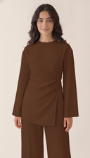The Rabab Ruched Wrap Detail Co-Ord Set