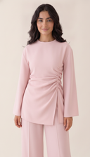 The Rabab Ruched Wrap Detail Co-Ord Set