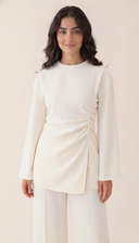 The Rabab Ruched Wrap Detail Co-Ord Set