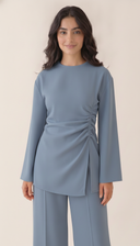 The Rabab Ruched Wrap Detail Co-Ord Set