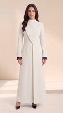 The Nusaiba Tailored Abaya with Asymmetric Button Front