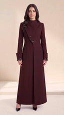 The Nusaiba Tailored Abaya with Asymmetric Button Front