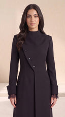 The Nusaiba Tailored Abaya with Asymmetric Button Front