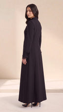 The Nusaiba Tailored Abaya with Asymmetric Button Front