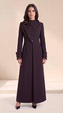 The Nusaiba Tailored Abaya with Asymmetric Button Front