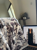 The Hessa Ivory Floral Abaya