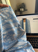 The Ruby Blue Floral Abaya