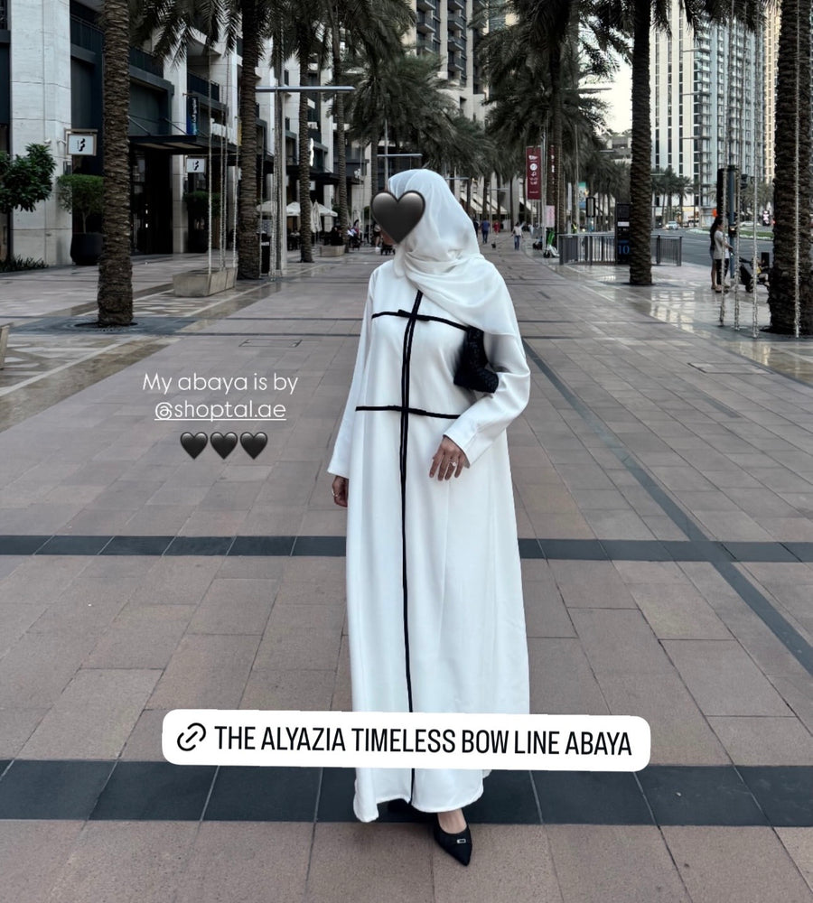 The Alyazia Timeless Bow Line Abaya