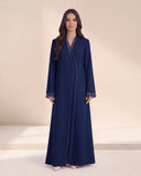 The Sabia Sheer Cuff and Front Wrap-Front Abaya