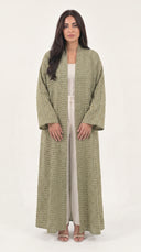 The Nasima Soft Linen Line Open Front Abaya