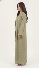 The Nasima Soft Linen Line Open Front Abaya