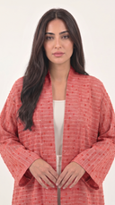 The Nasima Soft Linen Line Open Front Abaya