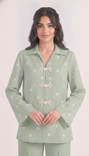 The Hamna Polka Dot Mandarin Button Detail Co-Ord Set