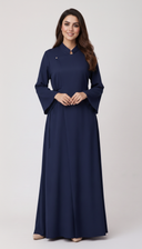 The Rahaf Mandarin Collar Side-Tie Abaya